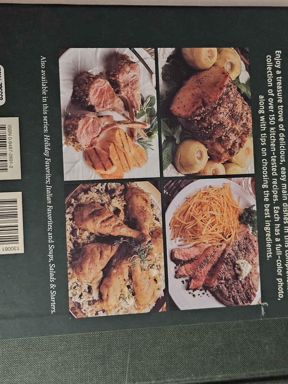 Williams Sonoma Meats & Poultry Cookbook Cover - Cream, Green, Yellow, Brown